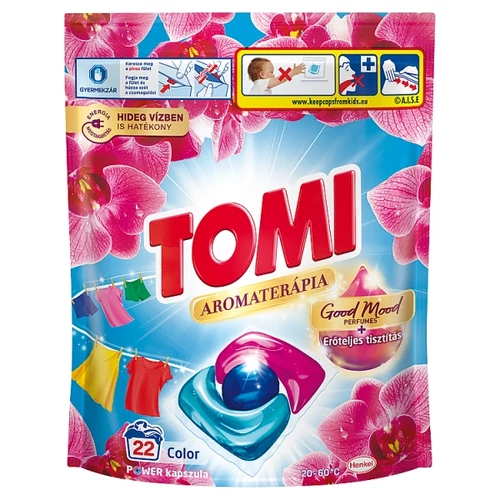TOMI AROMATERÁPIA ORCHIDEA COLOR POWER MOSÓSZER KAPSZULA 22 MOSÁS 264 G