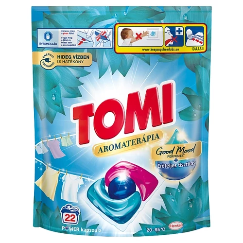 TOMI AROMATERÁPIA LÓTUSZ POWER MOSÓSZER KAPSZULA 22 MOSÁS 264 G