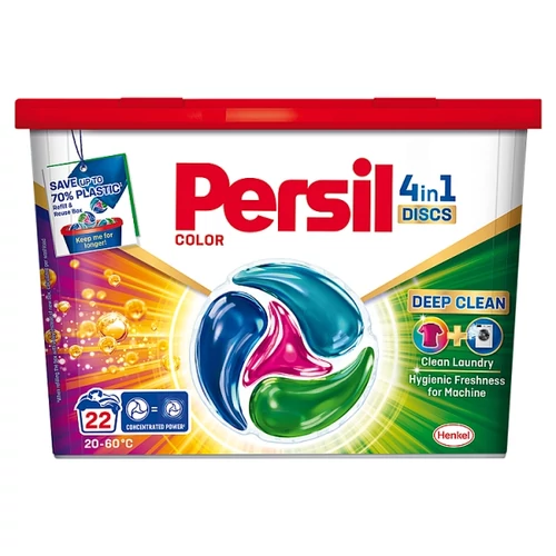 PERSIL DISCS COLOR MOSÓSZER KONCENTRÁTUM GÉPI MOSÁSHOZ SZÍNES RUHADARABOKHOZ 22 MOSÁS 363 G