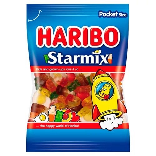 HARIBO STARMIX GYÜMÖLCS- ÉS KÓLAÍZŰ GUMICUKORKA 80 G