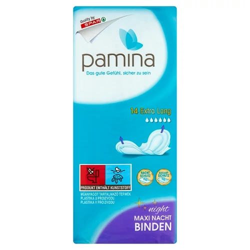 PAMINA EXTRA HOSSZÚ ÉJSZAKAI NŐI SZÁRNYAS BETÉT 14 DB