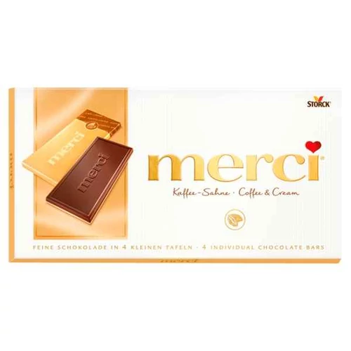 MERCI KÁVÉS-TEJSZÍNES TÁBLÁS CSOKOLÁDÉ 100 G