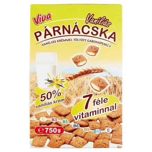 VIVA VANÍLIÁS KRÉMMEL TÖLTÖTT GABONAPEHELY PÁRNÁCSKA 750G