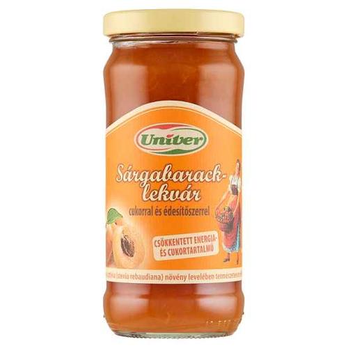 UNIVER SÁRGABARACK LEKVÁR CSÖKKENTETT ENERGIATARTALMÚ 280G