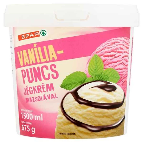 SPAR VANÍLIA-PUNCS JÉGKRÉM 1,5L