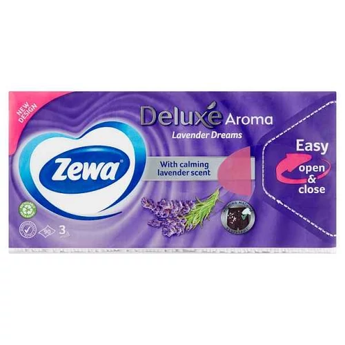 ZEWA DELUXE LAVENDER DREAMS ILLATOSÍTOTT PAPÍR ZSEBKENDŐ 3 RÉTEGŰ 90 DB