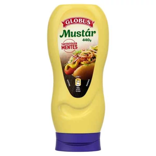 GLOBUS MUSTÁR FLAKONOS 440G