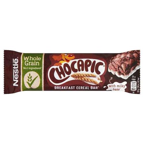 NESTLÉ CHOCAPIC CSOKIÍZŰ GABONAPEHELY-SZELET TEJBEVONÓ TALPPAL REGGELIHEZ 25 G